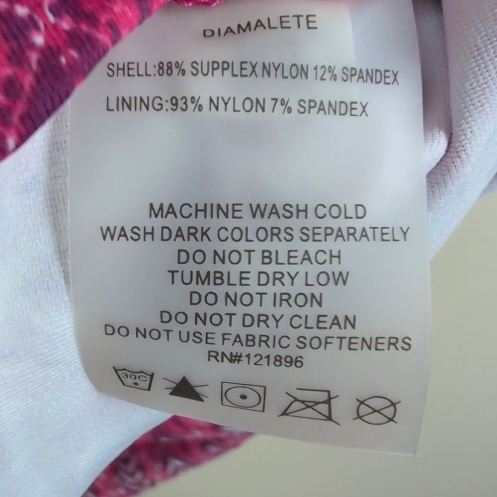 Title Nine Pink Turkish Tile Ladder Back Built-in Bra Activewear Dress Size M - Picture 7 of 12